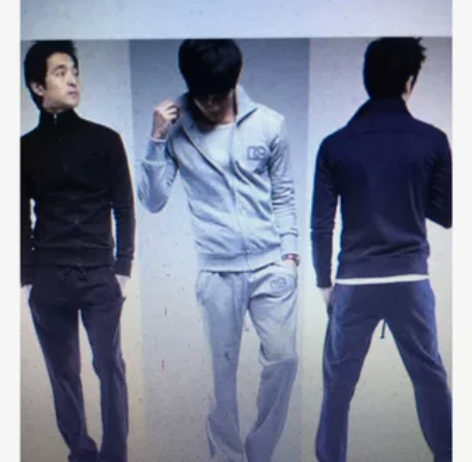 黑色藏青色男士卫衣套装工作服运动服黑色藏青...