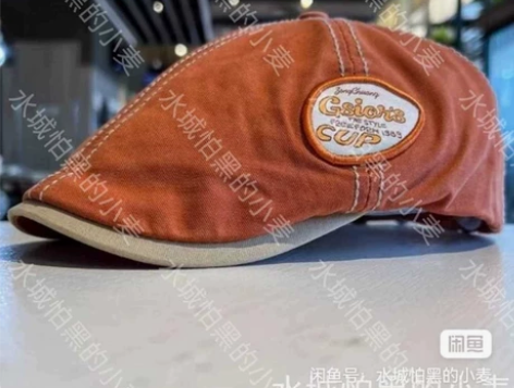 外贸复古新款日系水洗可调节前进帽反戴贝雷帽...