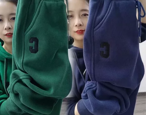 反季促销秋冬新款加绒加厚卫裤女高腰束脚休闲...