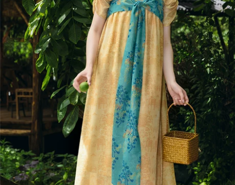 裳宫语妤妤改良唐制汉服齐胸汉元素国风飘逸连...