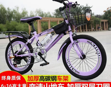20寸变速山地车七到十岁小孩骑的6岁以上儿...