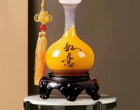 ?中式花瓶摆件客厅酒柜家居礼物装饰玄关电视...