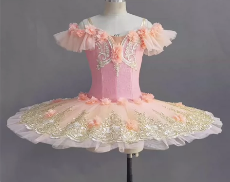 丹律诗订做粉色儿童仙女娃娃芭蕾舞tutu盘...