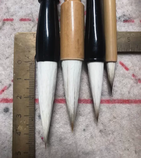 四支全新毛笔 适合初学者练习各类书体 未沾...