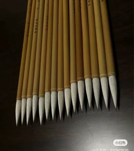 狼勾大毛笔淳安堂笔庄李小平毛笔制 高考培训...