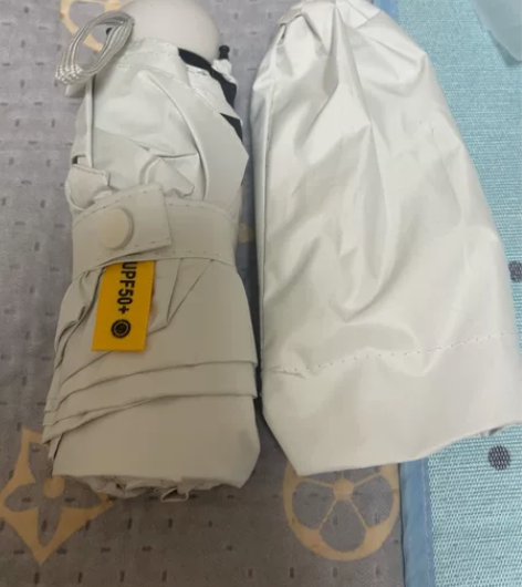 黑色折叠伞 15包邮 米白色防晒折叠伞 防...