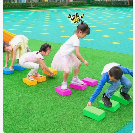 摸石头过河儿童感统训练器材家用亲子游戏道具...