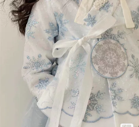 全新汉服唐装拜年服艾莎冰雪风110-160...