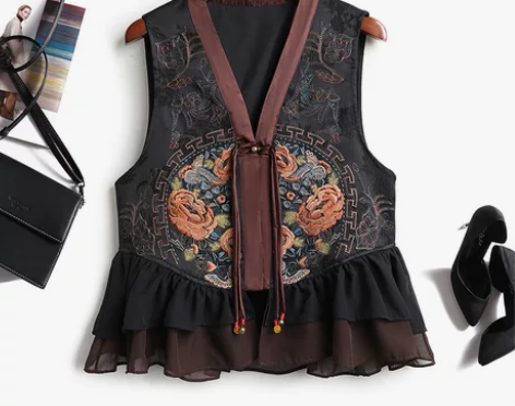 JOVKATTI中国风嵿流复古民族风重工刺...