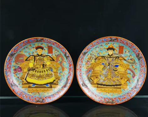 【处理价】古玩收藏  大清乾隆珐琅彩手绘皇...