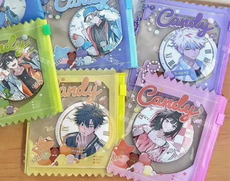 彩色糖果吧唧袋谷美周边chiikawa徽章...