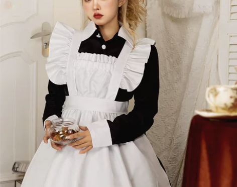 新款英伦哥特风cosplay二次元黑白经典...