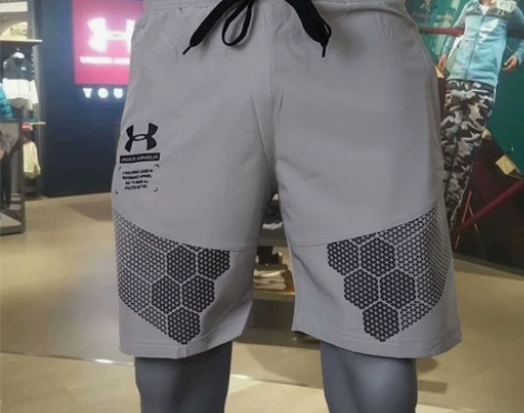 【爆款】安德玛夏季运动短裤男五分裤排汗田径...