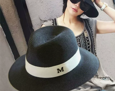 原创帽品 呛口小辣椒同款m草帽爵士礼帽子女...