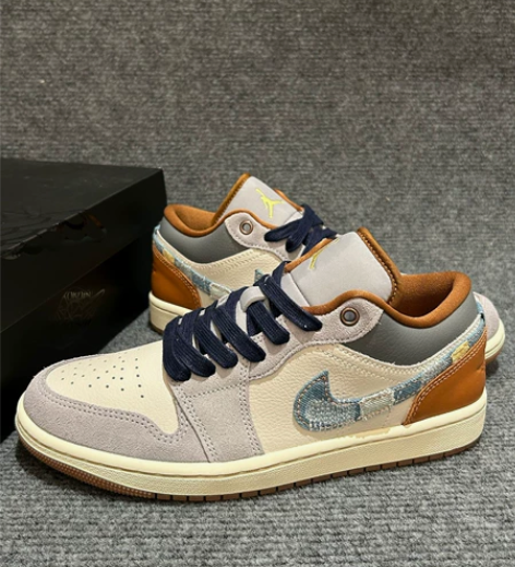 已验货耐克Aj1白蓝经典低帮板鞋Air j...