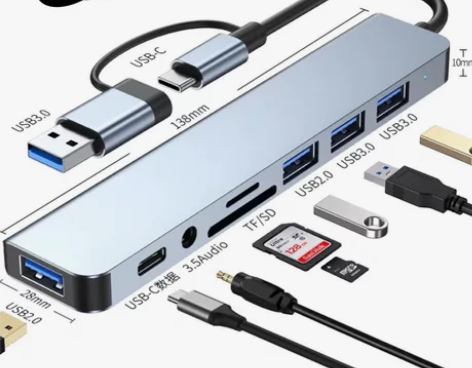 全新TYPEC拓展坞USB3.0双口扩展坞...