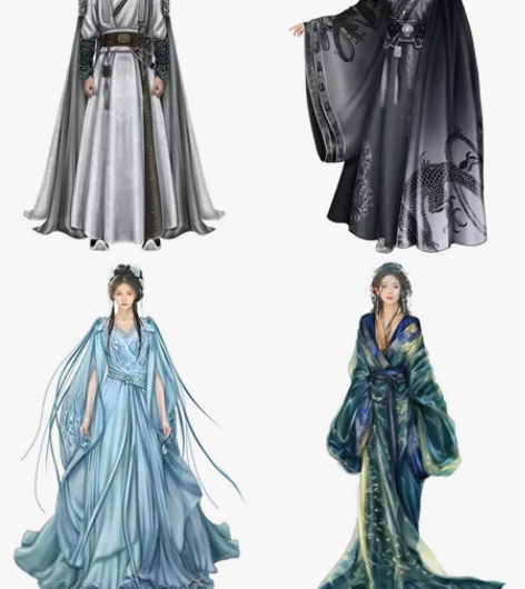 代画服装设计效果图款式图角色设计定制作品集...