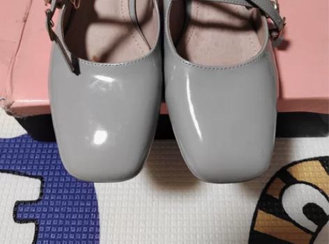 红蜻蜓，女士小方跟玛丽珍鞋，甜美双条带浅口...