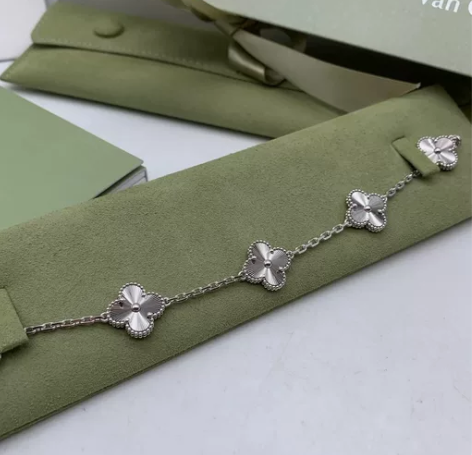 【支持防伪】梵克雅宝 VCA 白金镭射五花...