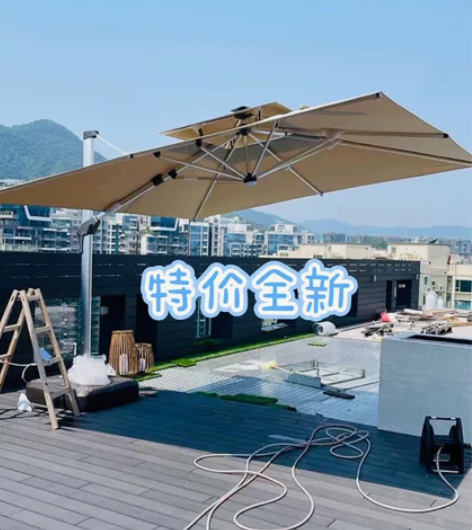 代工厂还剩一批3米太阳能灯条罗马伞 户外遮...