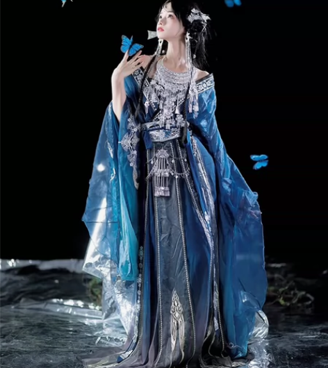 涂七七【苗疆少女】原创刺绣大袖襦齐腰裙南北...