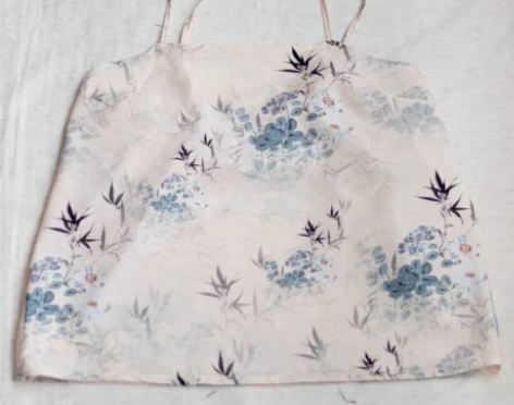 玉京集原创竹间海棠日常仿宋抹印花吊带衫背心...