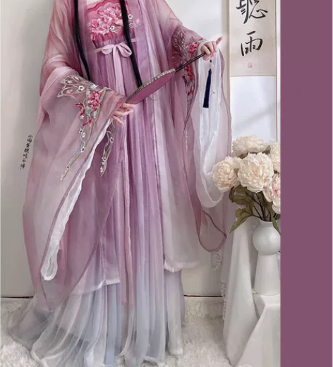 仙楚姬原创汉服【魏紫牡丹】唐制诃子裙大袖衫...