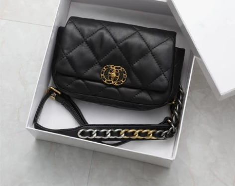 ?小香风包包真皮女包2020新款菱格链条口...