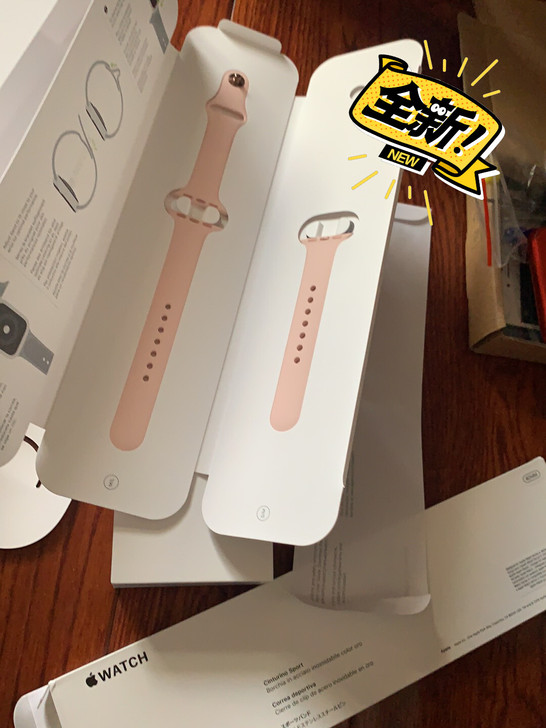 Apple watch粉色运动表带 40m...