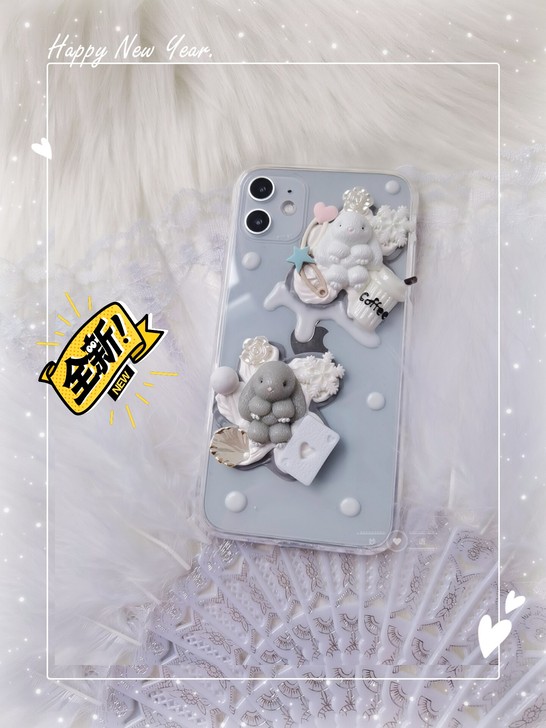 iphone11 12手机奶油保护壳全新手...