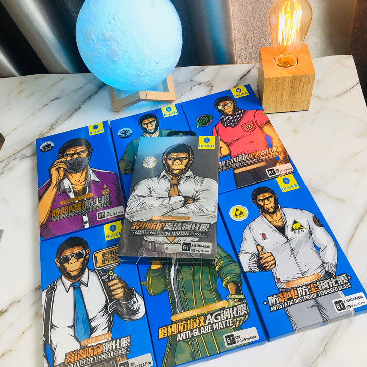 蓝猩 苹果12 钢化膜 12promax高...