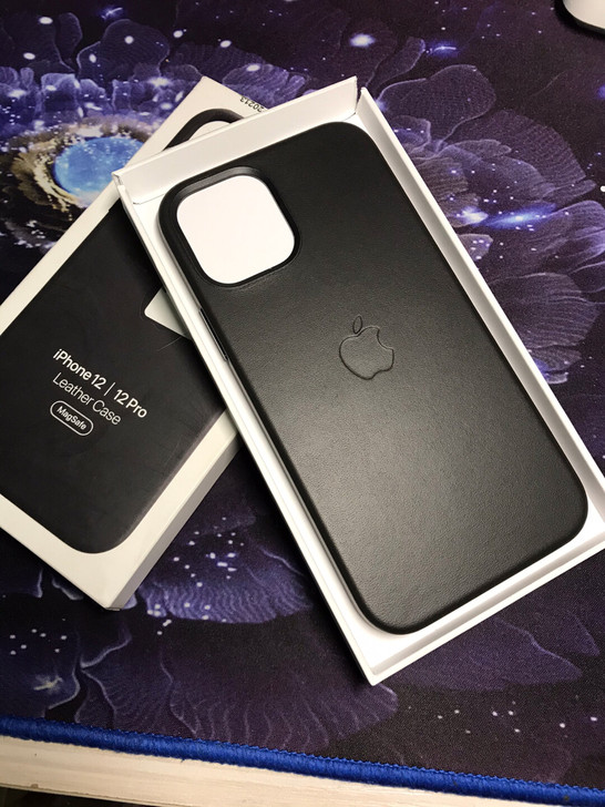iphone12pro黑色皮革magsaf...