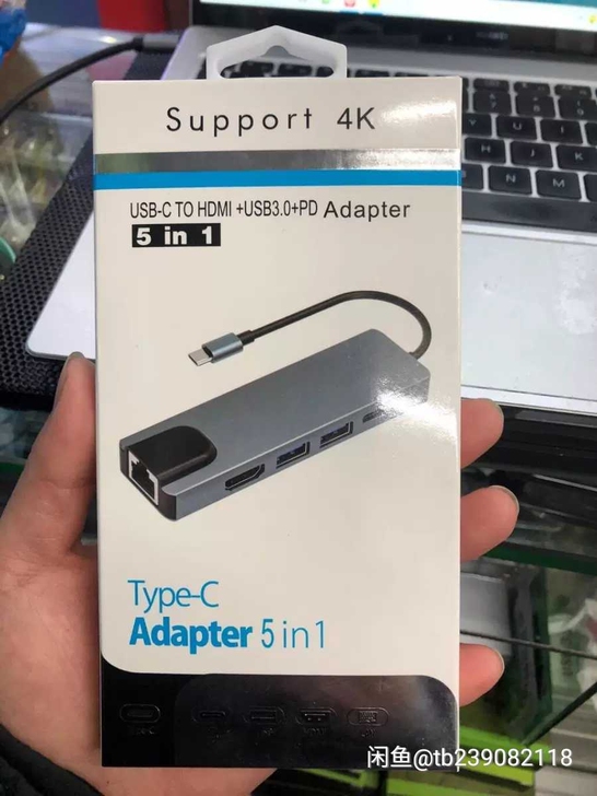 全新未拆封五合一拓展坞支持4Khdmi+3...