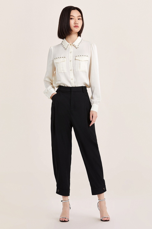 【狂欢价】FIVE PLUS女冬装小脚长裤...