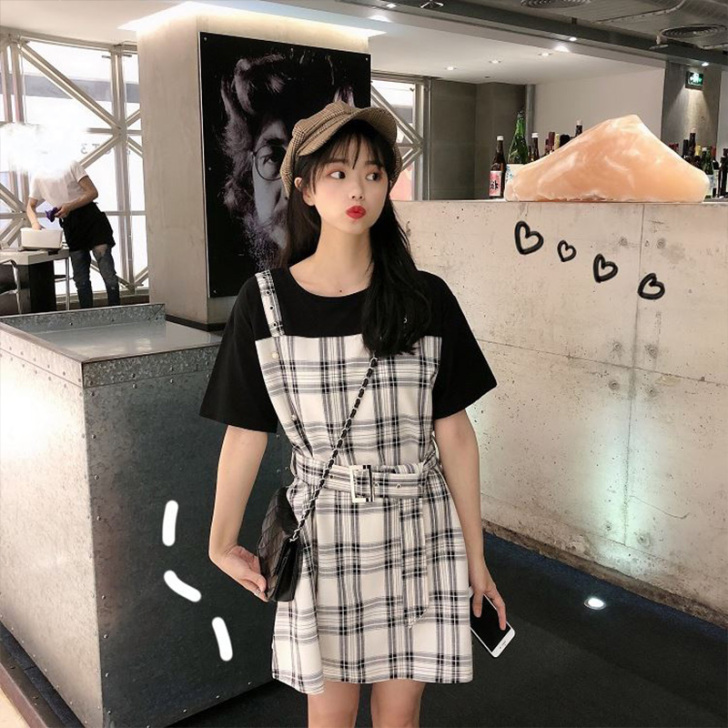 很仙的心机连衣裙设计感小个子收腰裙子仙女超...