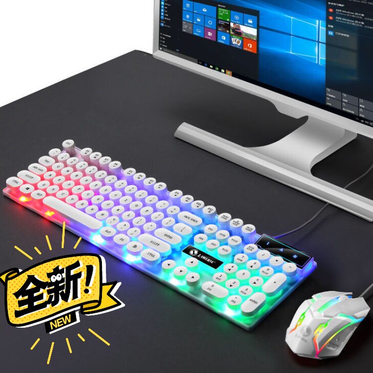 吃鸡键盘鼠标套装悬浮机械手感键盘有线键鼠套...