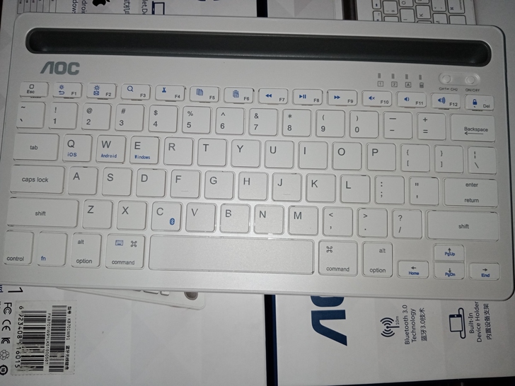 全新aoc kb701蓝牙静音键盘，京东购...