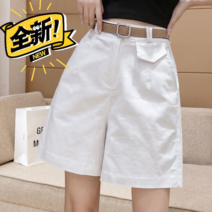 短裤裤子女宽松百搭潮流2021新款韩版阔腿...