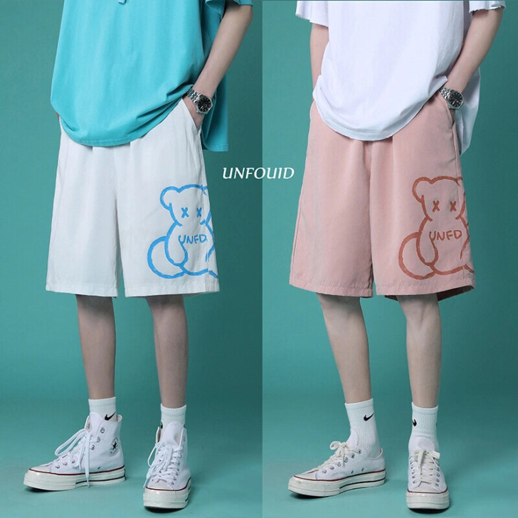 运动短裤女学生高街直筒薄款五分裤2021新...