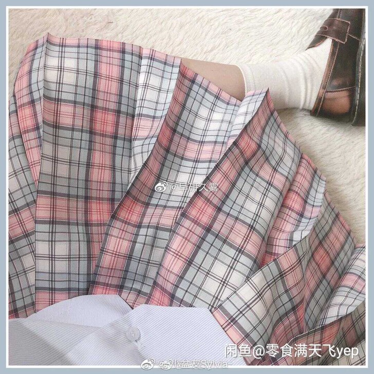 梗豆甜心jk 格群 少女 粉色 小萌款