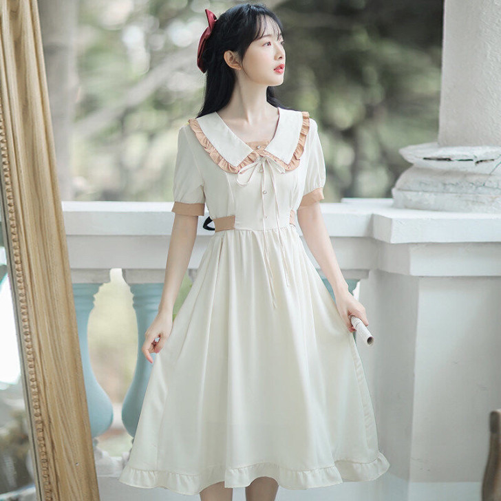 超仙甜美连衣裙女装夏季2021年新款夏天森...