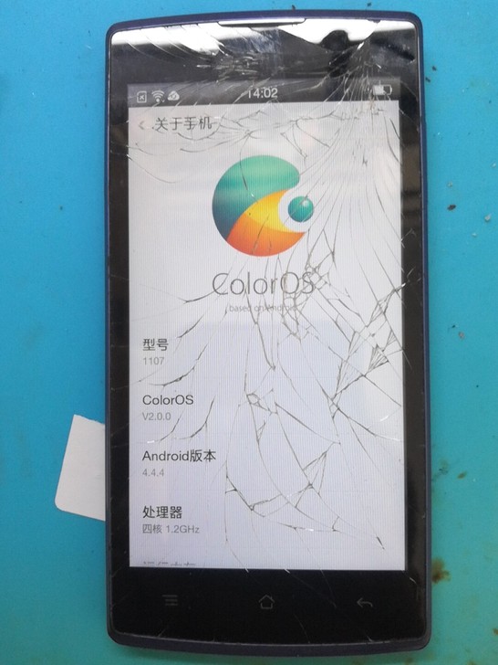 oppo 1107 外屏烂 能开...