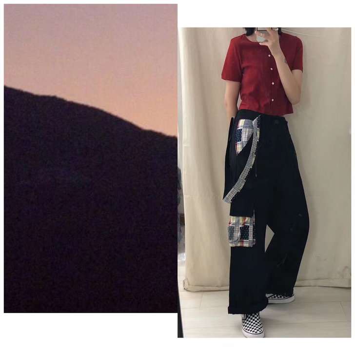 复古拼接裤｜很好看｜