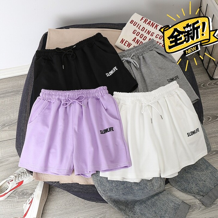 运动短裤女夏宽松休闲外穿跑步韩版ins潮学...