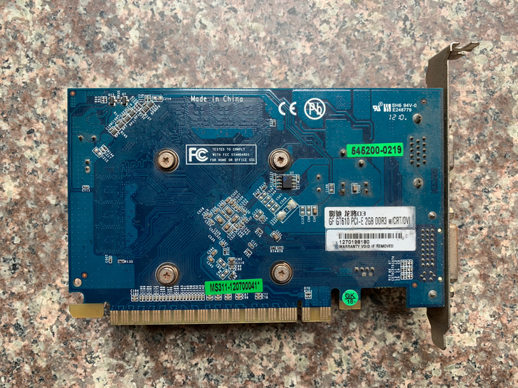 影驰龙将03显卡，GT6102G显卡，从家...