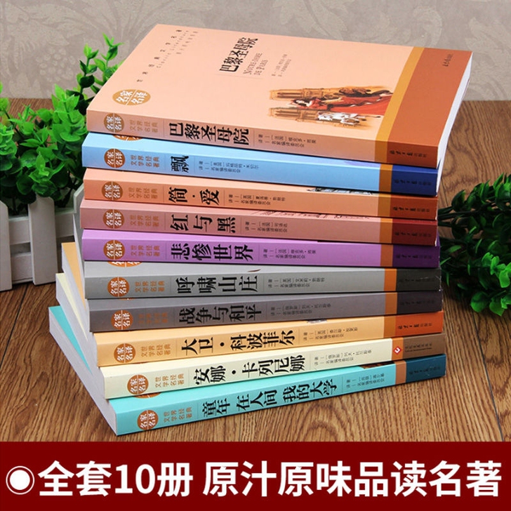 世界十大名著书籍简爱红与黑飘悲惨世界巴黎圣...