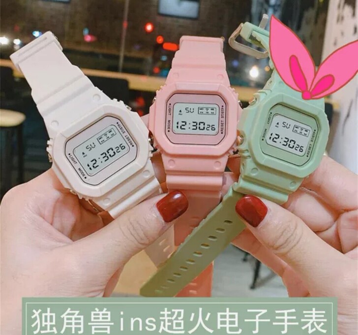 【清仓处理】抖音热卖网红小方块手表夜光学生...