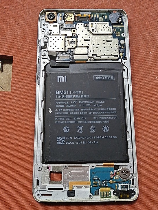 小米note 16G  没屏幕 能开机