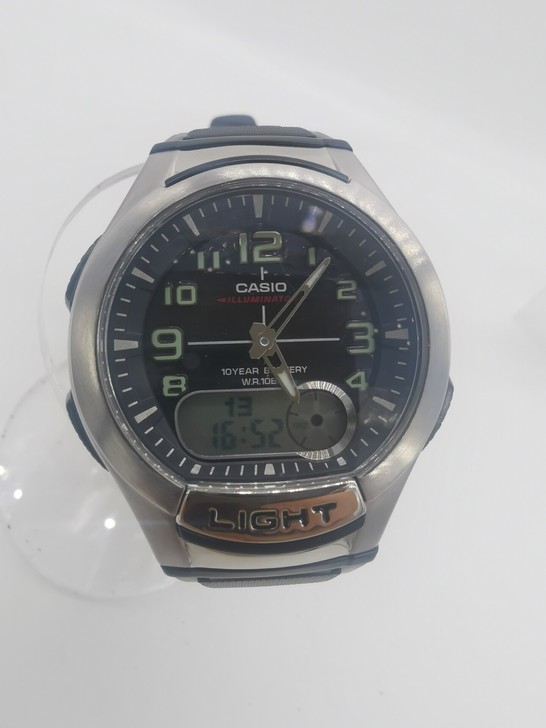 卡西欧双显双时区电池AQ180W手表