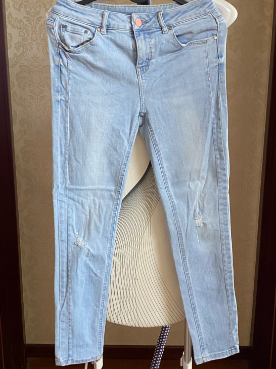 only 迪士尼联名 破洞牛仔裤